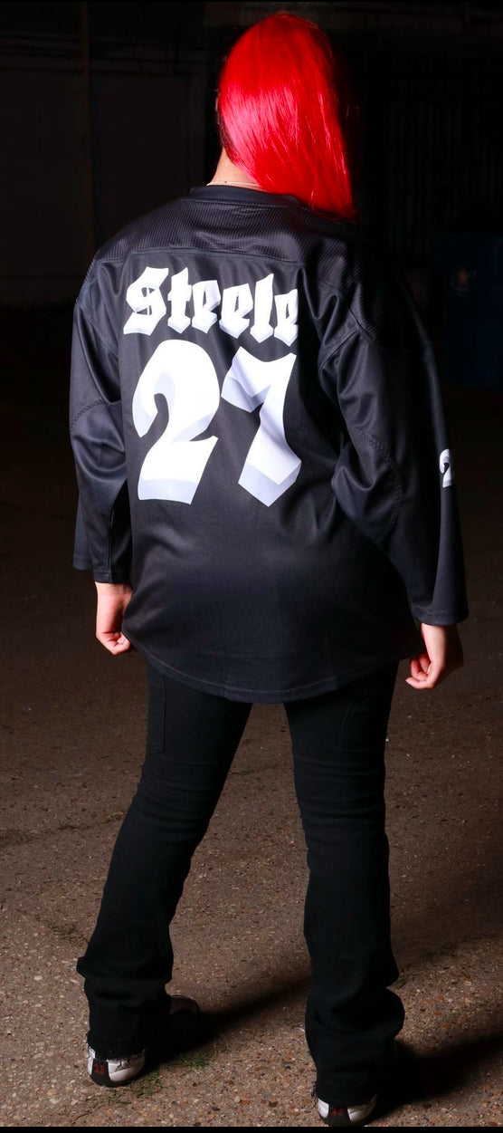 Black Steele Hockey Jersey